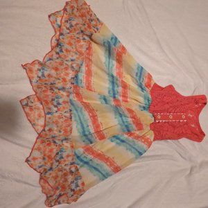 Coral Jona Michelle Big Kids Sundress, Casual Party Dress - size 5 , size 8